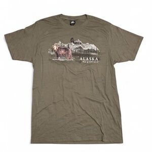 Alaska Graphic Bear T-Shirt - Olive